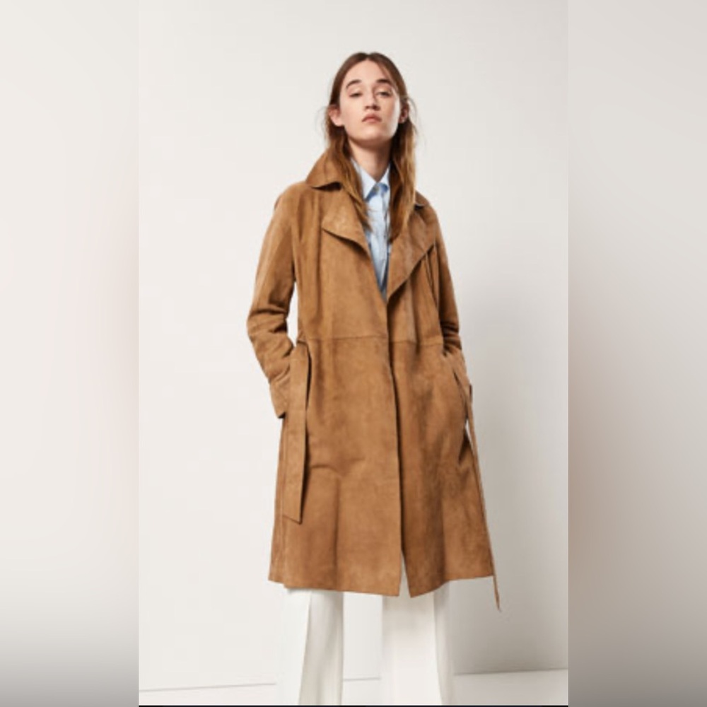 Massimo Dutti Tan Leather Jacket